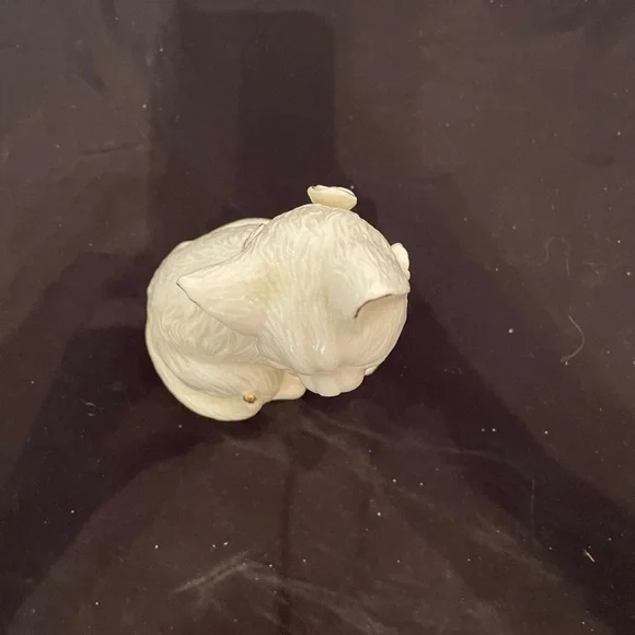 Cat Figurine Formalities Baum Bros White Gold Kitty Kitten Figure 24kt Ceramic - Picture 5 of 10